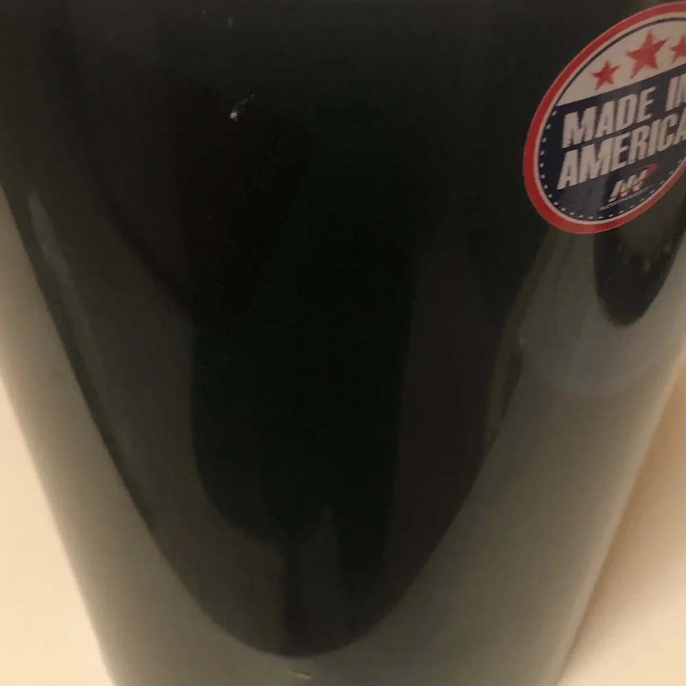 Black Ceramic Tumbler with White Spartan Helmet Logo